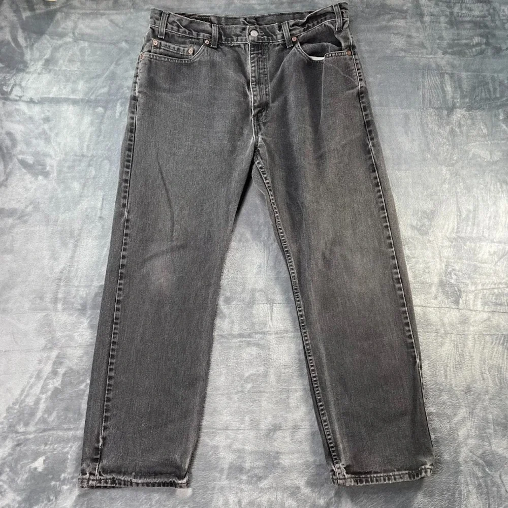 Vtg Levis 505 Jeans Red Tab 38x30 Fits 36x29 Distressed Black Faded Canada 90s